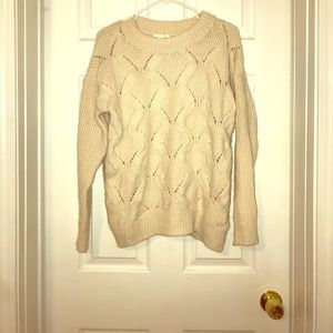 H & M chunky off white sweater size small